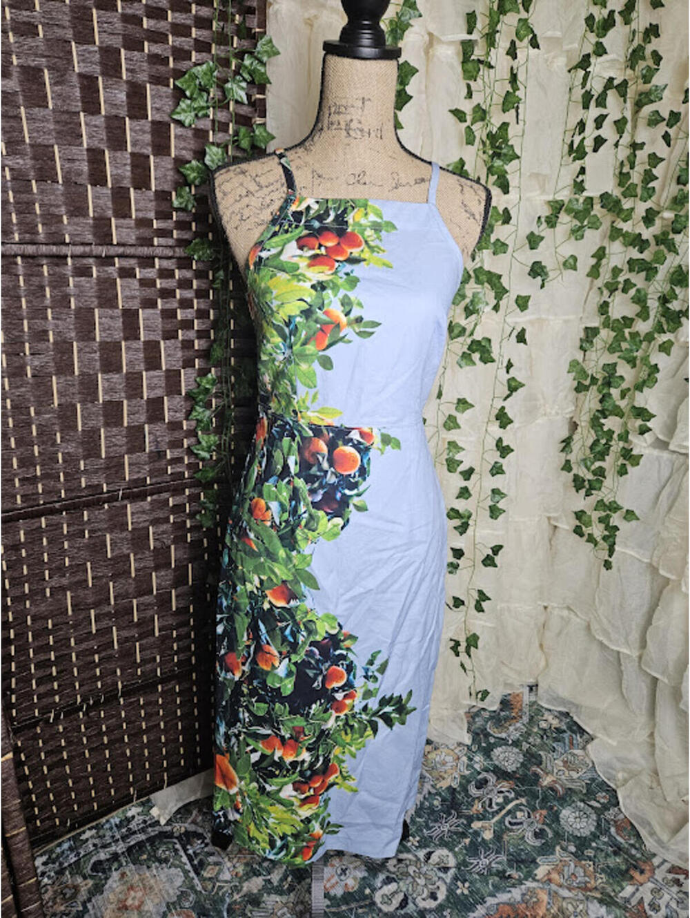 Maeve Anthropologie Citrus Garden Midi Dress NWT | Fruit Print Summer Dress